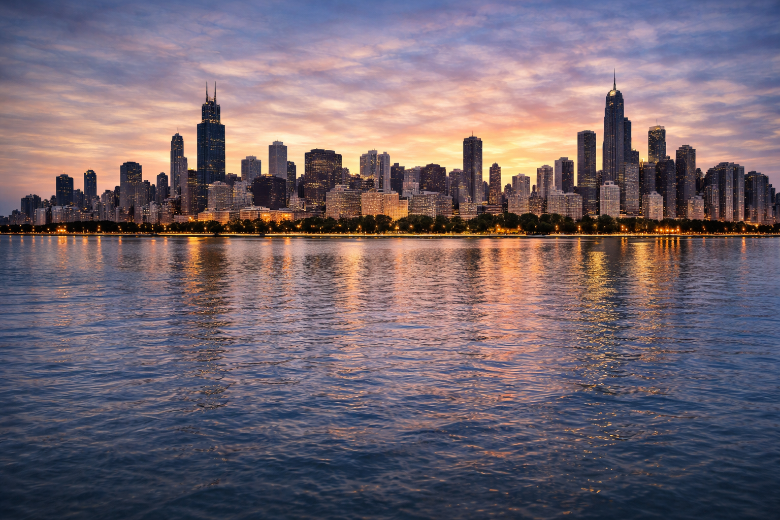 chicago skyline background